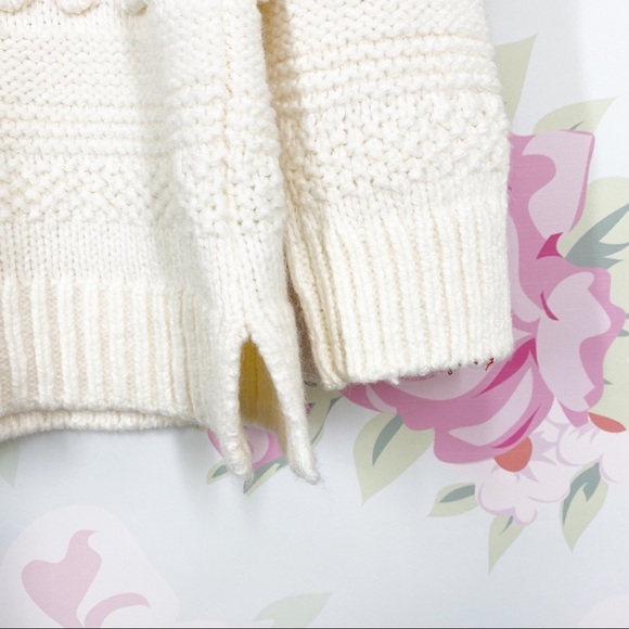 Lou & Grey Ivory Chunky Turtleneck Alpaca Blend Knit Sweater S - Picture 8 of 10